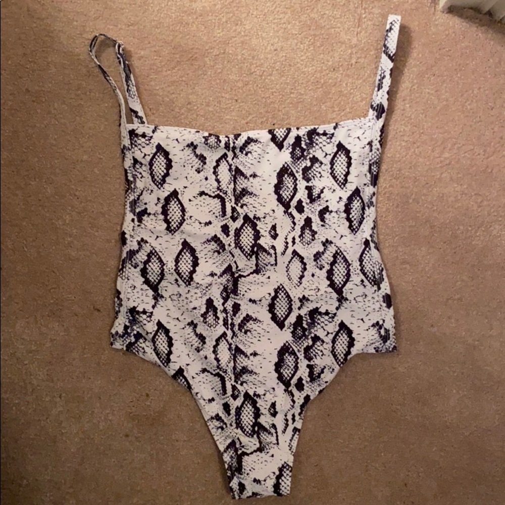 Snakeskin One-Piece Bathing Suit